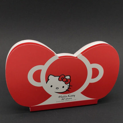 Sanrio Hello Kitty Bow-Shaped Memo Pad – 5.5", 80 Sheets (2004, Rare, Pre-Owned)