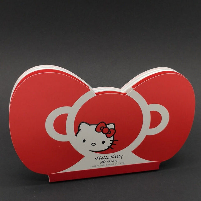 Sanrio Hello Kitty Bow-Shaped Memo Pad – 5.5", 80 Sheets (2004, Rare, Pre-Owned)