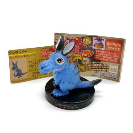 Blue Wallaby 2" Mini Figure with Stand – Dollhouse Zoo Animal (Pre-Owned)