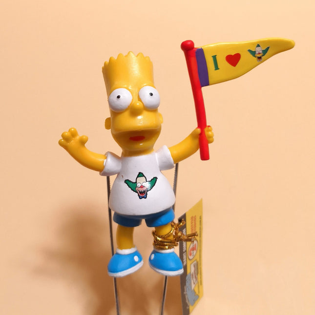 THE Simpsons BART SIMPSONS w FLAG Greetings From Springfield S2 3" Mini Figure