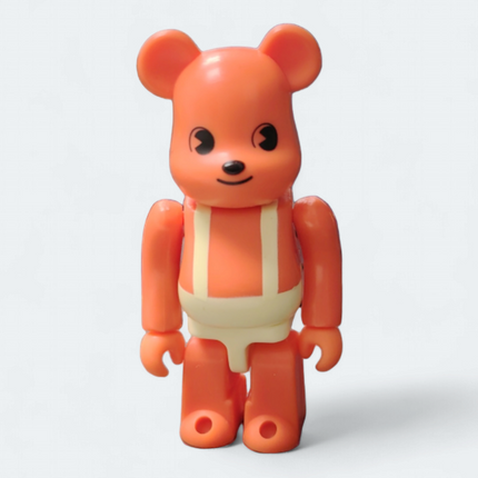 Medicom Bearbrick ORANGE BEAR CUTE TEDDY 100% be@rbrick S6 Series 6 Animal Cute