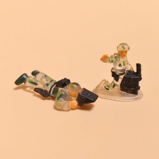 Toy Miniature Lot of 2 Clear Camo Soldier – 1" Diorama Figure (Pre-Owned)