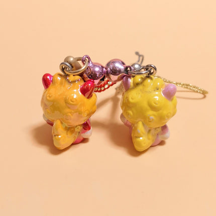 Hello Kitty as Guardian Lion – 1" Keychain (Lot of 2, Pre-Owned)