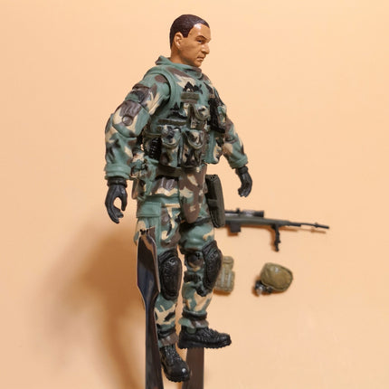 1/18 Military Infantry ARMY SOLDIER 3.75" Action Figure w Weapon Toy Elite Force