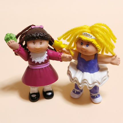 Lot of 2 Cabbage Patch Kids CPK – 3.5" Mini Doll with Yarn Hair (1994, Pre-Owned)