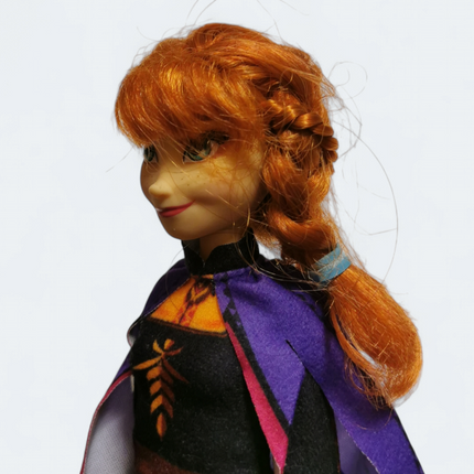 Disney Princess Doll Frozen 2 Anna with Blue Cape & Boots – 11" Fashion Doll (Pre-Owned)