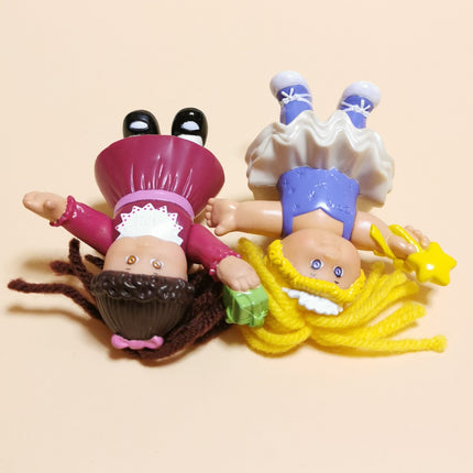 Lot of 2 Cabbage Patch Kids CPK – 3.5" Mini Doll with Yarn Hair (1994, Pre-Owned)