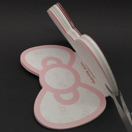 Sanrio Hello Kitty Bow-Shaped Memo Pad – 5.5", 80 Sheets (2004, Rare, Pre-Owned)