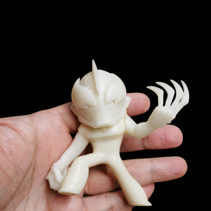 Evil Ultraman Belial Beast Kingdom 3" Figure – Unpainted Prototype MEA-042 (Pre-Owned)