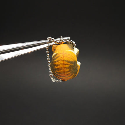 Baby Kitty Blue Eyes 1" Chubby Cat Keychain – Miniature Dollhouse Toy (Pre-Owned)