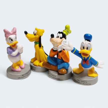 Lot of 4 Disney Pluto, Donald, Daisy & Goofy 3" Figures – Cake Toppers (Pre-Owned)