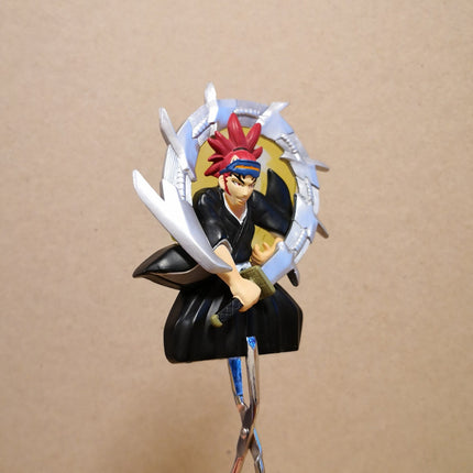Bandai BLEACH RENJI ABARAI 3" Mini Figure w Mini Stand 2005 Anime Collectible