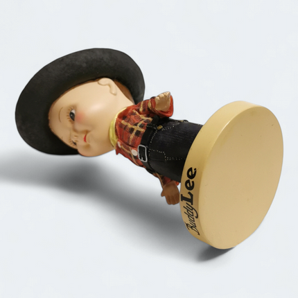 Buddy Lee in Checker Shirt Black Hat – 5.5" Bobblehead (Japan, Pre-Owned)