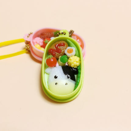 Bento Lunch Box Keychain 1.5" – Lot of 2 Dollhouse Food (Pre-Owned)