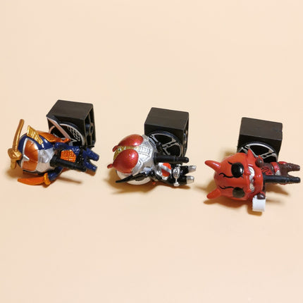 Lot of 3 Kamen Rider Gaim Den-O 1" Mini Figure – Earphone Jack Accessory (Pre-Owned)