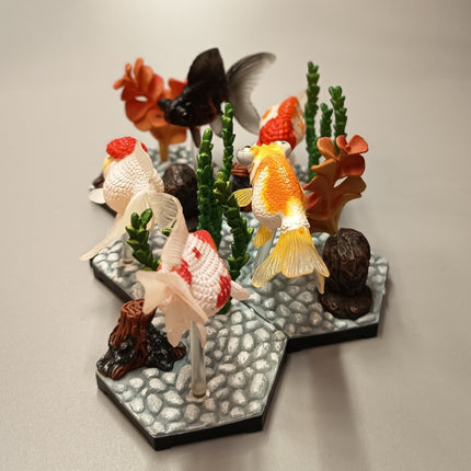 GOLDFISH Aquarium Lot of 5 Diorama Mini Figure ORANDA CELESTIAL EYE TELESCOPE