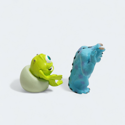 Disney Monsters Inc Mike & Sulley 1" Mini Figures – Diorama Set (Pre-Owned)