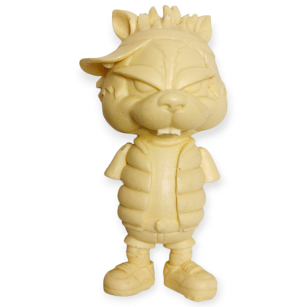 UNKNOWN URBAN CHIPMUNK w VEST 3.5" Figure Model Unpainted MISSING ARMS & TAIL