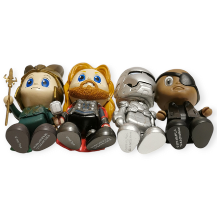 Hot Toys COSBABY Marvel Avengers 3" Mini Figure Lot of 4 THOR FURY LOKI IRON MAN