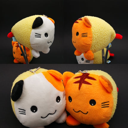 Tempura Cat 5" Mini Plush Keychains – Lot of 2 (Pre-Owned)
