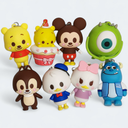 Tsum Tsum Baby 2–2.5" Figures – Lot of 8 Keychains (Unbranded, Pre-Owned)