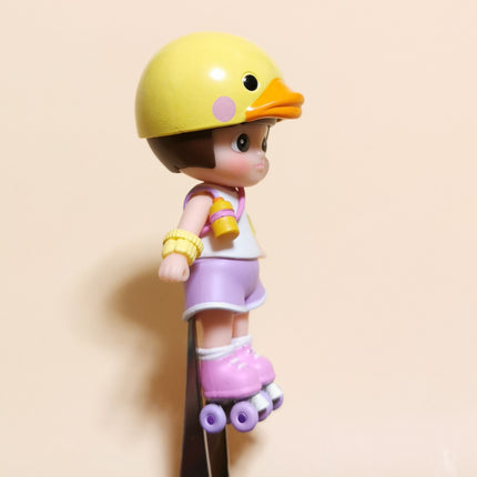 Skater Girl Kid with Ducky Helmet Mui-Chan – 3.5" Vinyl Figure (Pop Mart, Pre-Owned)