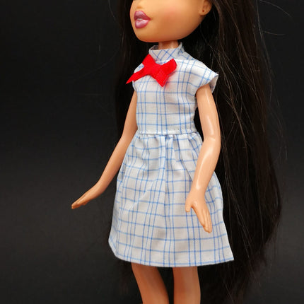 White Plaid Dress School Uniform – for Bratz & Licca Dolls (Takara, Pre-Owned)