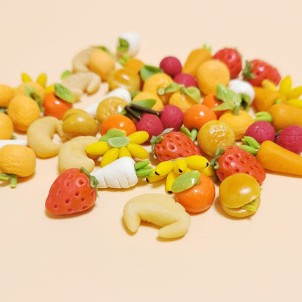 Handmade Fruit & Sandwiches 1/4" Miniature Lot – Dollhouse Food (Pre-Owned)