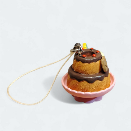 Capybara-san Cake 1" Keychain Charm – Miniature Dollhouse Figure (Pre-Owned)