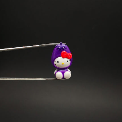 Sanrio Hello Kitty as Eggplant Aubergine Mascot 3/4" Figure (Pre-Owned)