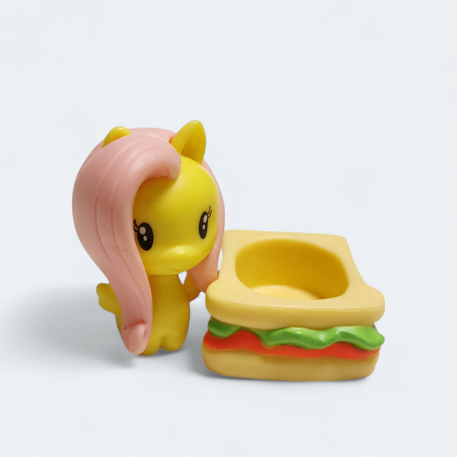 My Little Pony Cutie Mark Crew Fluttershy with Sandwich – 1.5" Figure (Pre-Owned)