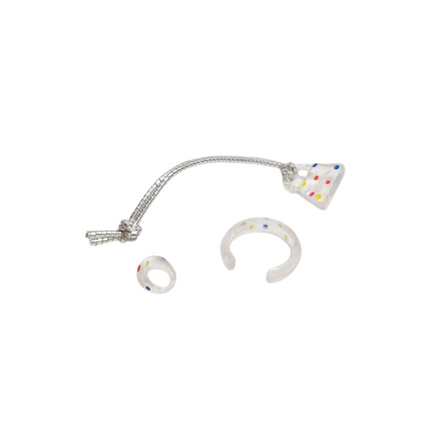 Re-Ment Miniature Clear Polka Dot Bangle & Ring – Department Store Series (Pre-Owned)