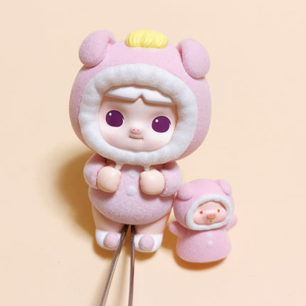 Pop Mart Minico Fantasy World Piggy – 2.5" Flocked Figure (Pre-Owned)