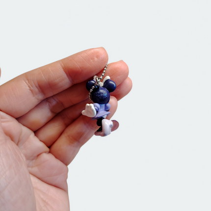 Tiny Minnie Mouse Purple Dress 1" Keychain – Disney Girl Gift (Pre-Owned)