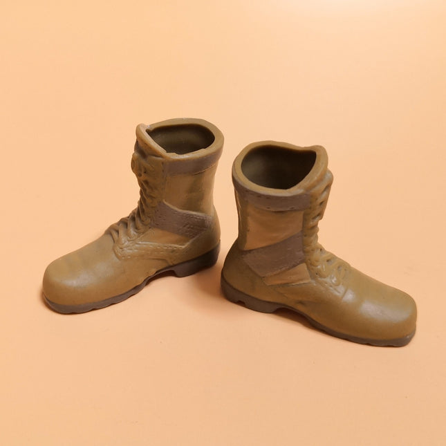 1/6 Scale Khaki Stripe Military Combat Boots – for 12" Figure (Pre-Owned)