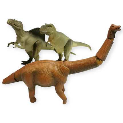 ARTICULATED T-REX BRACHIOSAURUS Lot of 3 Mini Dinosaur Figure Takara Tomy ANIA