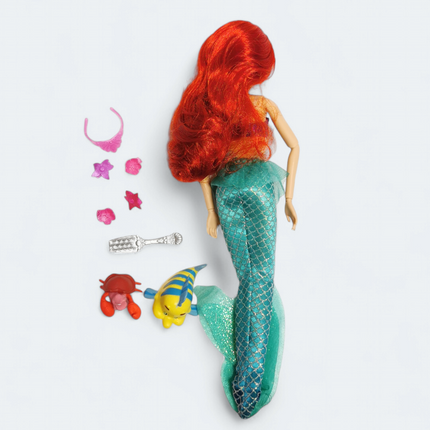 The Little Mermaid Ariel Doll with Flounder 12" – Disney Princess (Pre-Owned)
