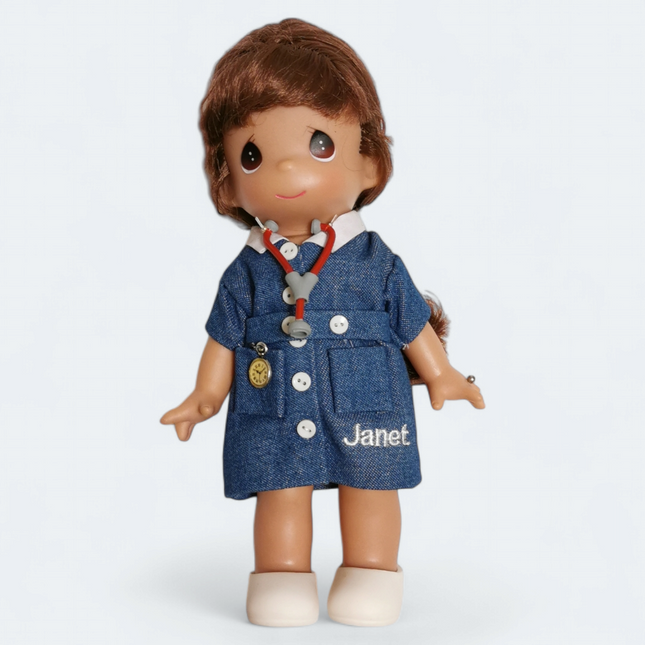 Custom Made Precious Moments Girl Doll – Blue Nurse Outfit (Pre-Owned)