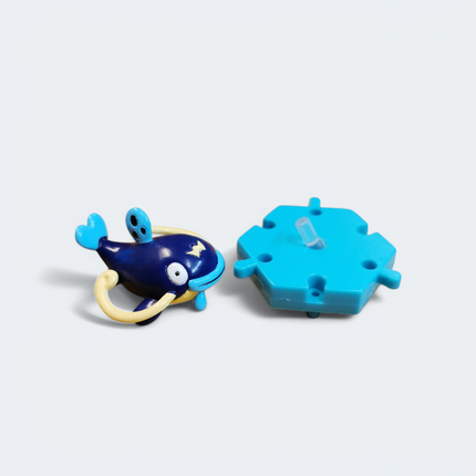 Pokemon Whiscash 1" Mini Figure with Stand – Encyclopedia Zukan Full Color (Bandai, Pre-Owned)