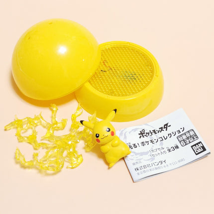 Bandai Pokemon Shine Collection Pikachu 3" Mini Figure – Platform with Light (Pre-Owned)