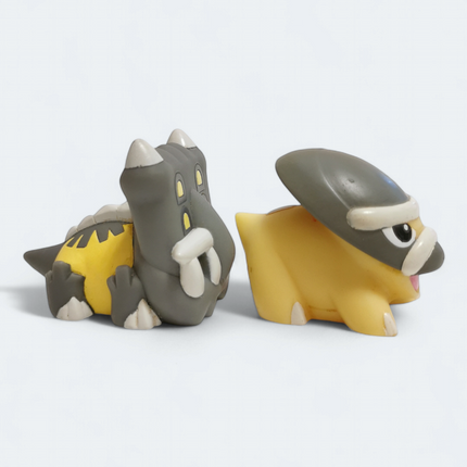 Pokemon Shieldon & Bastiodon 1.5" Finger Puppet – Catch Them All (Bandai, Pre-Owned)
