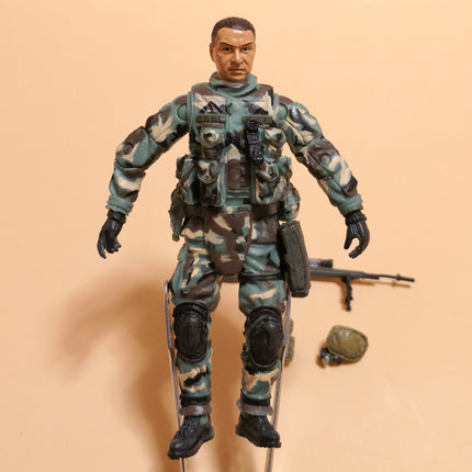 1/18 Military Infantry ARMY SOLDIER 3.75" Action Figure w Weapon Toy Elite Force