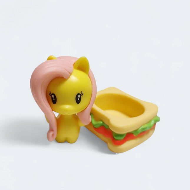 My Little Pony Cutie Mark Crew Fluttershy with Sandwich – 1.5" Figure (Pre-Owned)