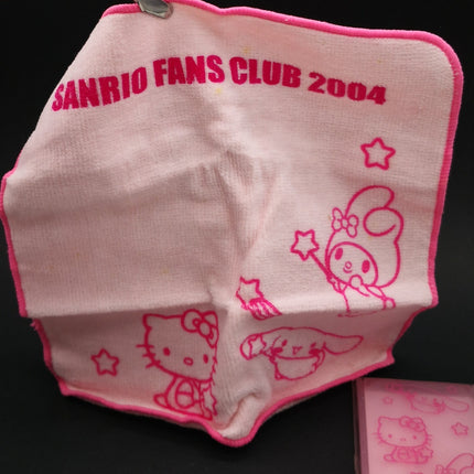 Sanrio Hello Kitty Fan Club Exclusive Set – Bag, Towel & Mirror (2004, Rare, Pre-Owned)
