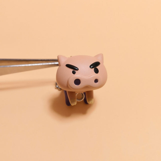 Crayon Shin-Chan BURIBURIZAEMON PIG CHARM KEYCHAIN 1" Mini Figure Collectible