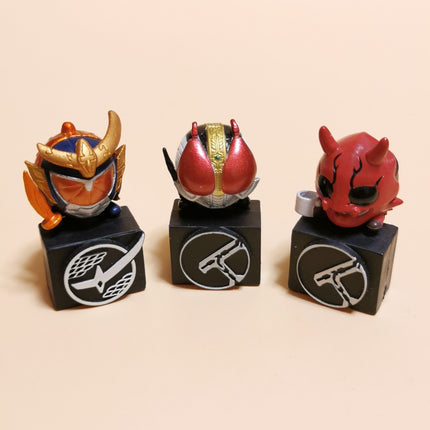 Lot of 3 Kamen Rider Gaim Den-O 1" Mini Figure – Earphone Jack Accessory (Pre-Owned)
