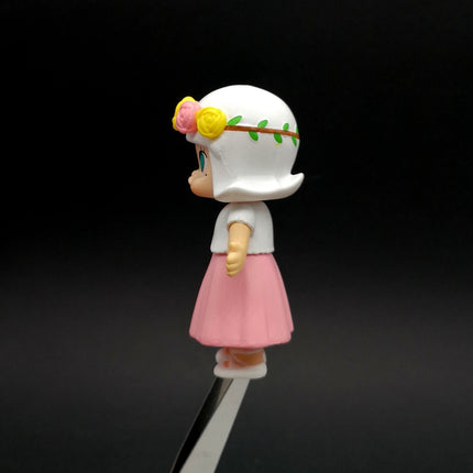 Molly Wedding Flower Girl with Rose Crown – 3" Cake Topper (Pre-Owned)