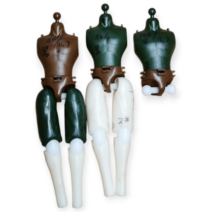 Unpainted TORSO & LEGS PARTS Lot of 3 6" Figure Loose Prototype for Custom