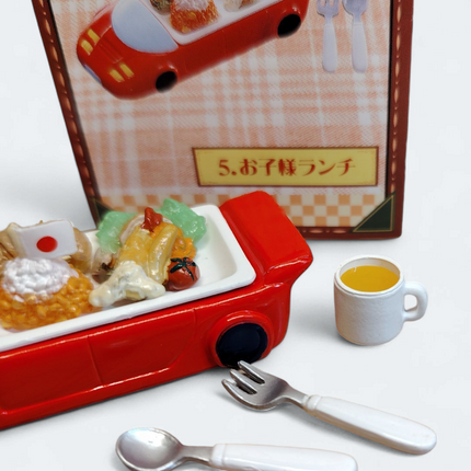 Re-Ment Family Restaurant 2 #5 Kids Meal with Car Plate – Dollhouse Meal
