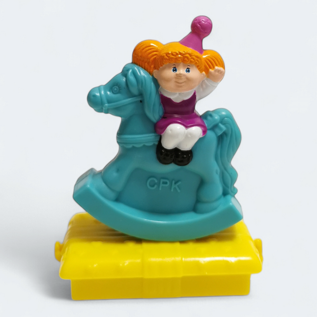 Cabbage Patch Kids Birthday Girl on Pony Train – 2.5" McDonald's Cake Topper (1995, Pre-Owned)